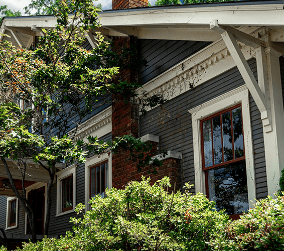 Exterior shot of houses
