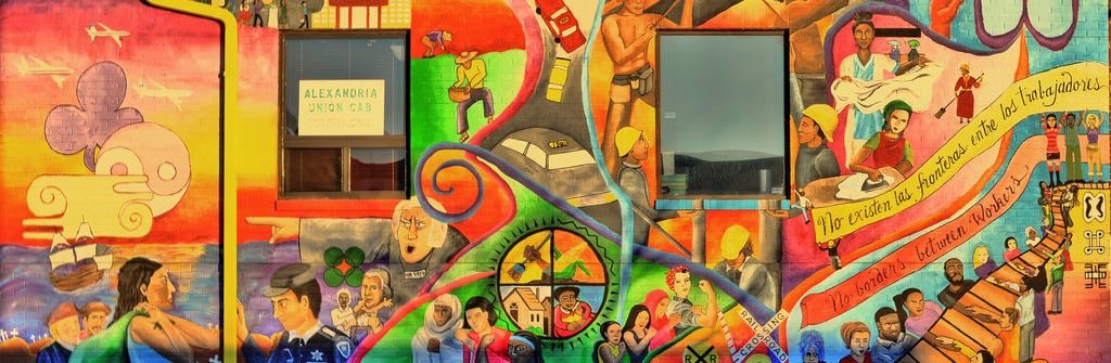 a vibrant mural in Arlandria, Alexandria, Virginia