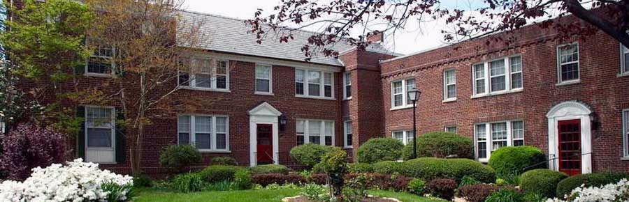 part of Colonial Village, a historic garden apartment community in Arlington