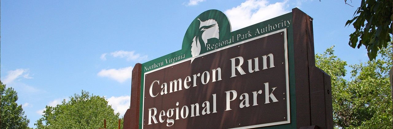 sign for Cameron Run Regional Park