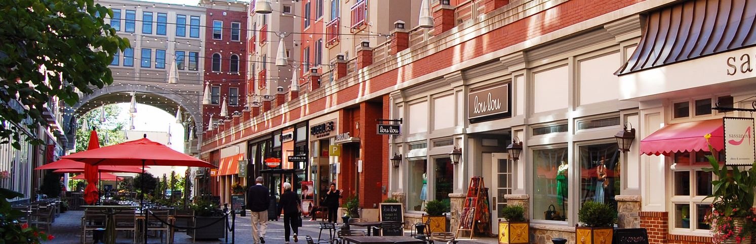 Bethesda Row, a vibrant mixed-use development in Bethesda, Maryland. 