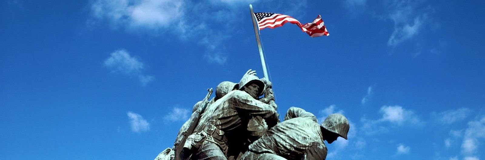 the Marine Corps War Memorial, also known as the Iwo Jima Memorial