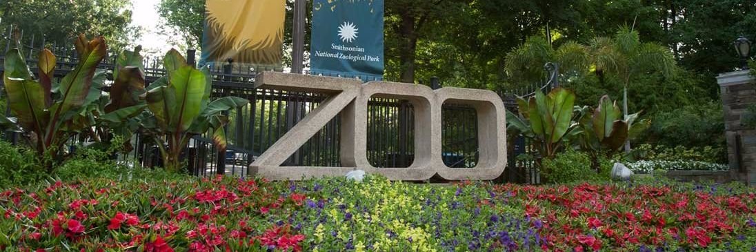 entrance sign to the Smithsonian's National Zoo & Conservation Biology Institute in Washington, D.C. 